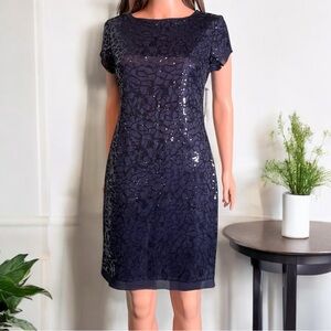 Vince Camuto Navy Blue Sequin Dress NWT